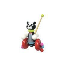 Push Along Toy Wooden - Cat