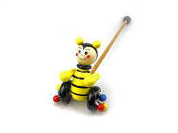 Push Along Toy Wooden - Bee