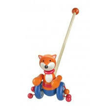 Push Along Toy Wooden - Fox