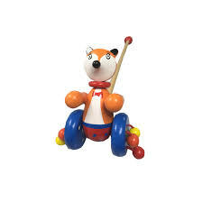 Push Along Toy Wooden - Fox