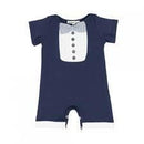 ARTHUR AVENUE | Denim Stripe Bowtie Onesie RRP $49.99
