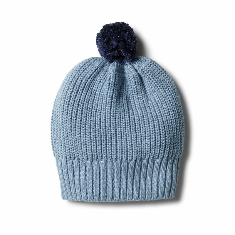 Wison & Frenchy | Faded Denim Knitted Hat