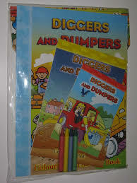 Diggers and Dumpers Colouring and Activity Play Pack