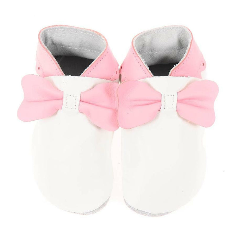 Pitter Patter | Bows - White/Pale Pink