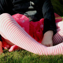 COLUMBINE | Merino Wool Tights - Pink Stripe