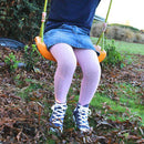 COLUMBINE | Merino Wool Tights - Pink Cable