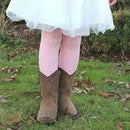 COLUMBINE | Merino Wool Tights - Pink Polka