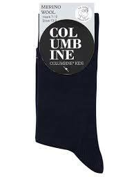 Columbine | Merino Crew Socks - Navy