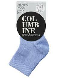 Columbine | Merino Crew Baby sock - Pale blue