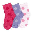 COLUMBINE | Coloured Spot Crew socks, 3-Pack, - 6702