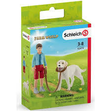 Schleich | Farm World 42478 - Walking with Labrador Retriever