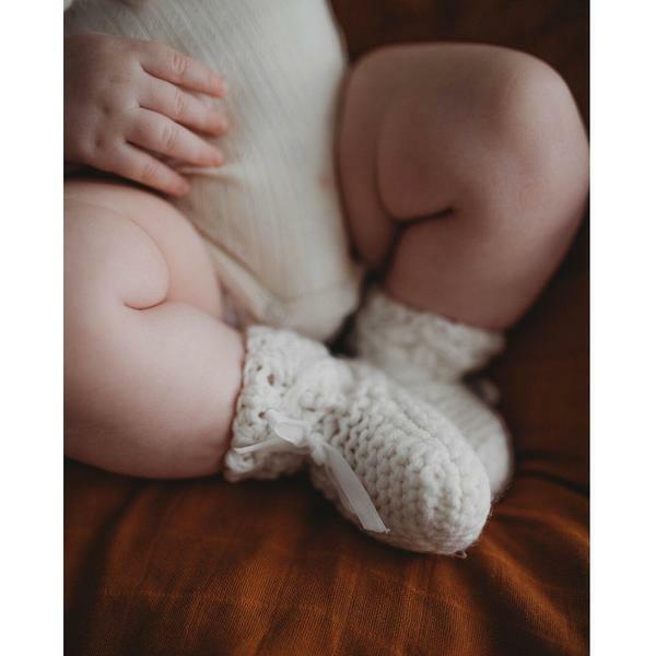 Snuggle Hunny | Ivory Merino Wool Bonnet & Booties