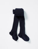 COLUMBINE | Merino Wool Tights - Navy Rib