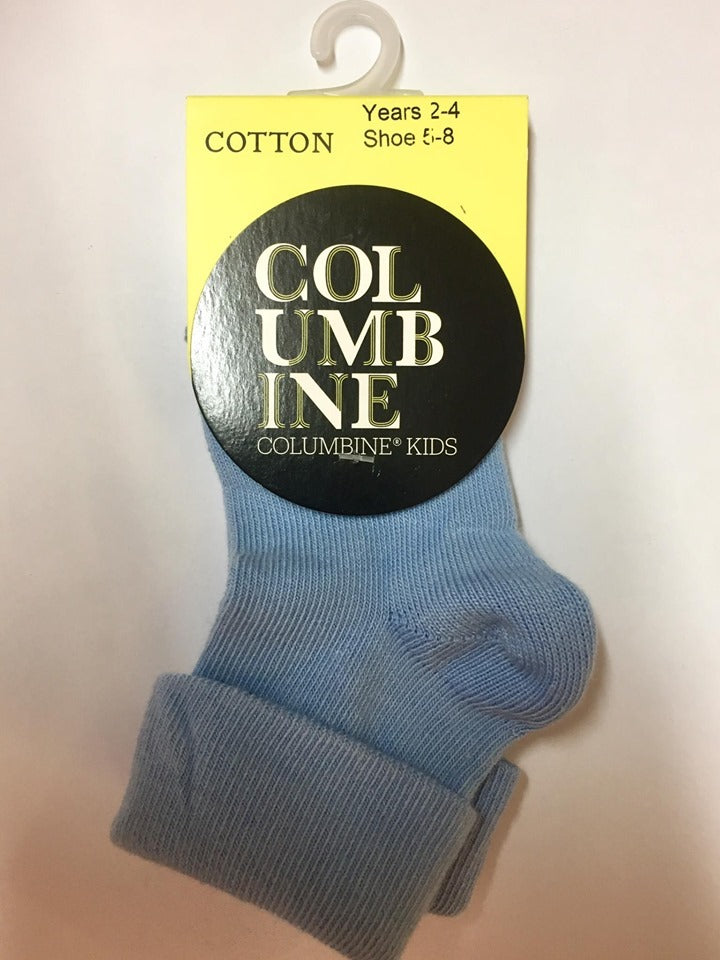 Columbine | Cotton Foldover Baby sock - Pink