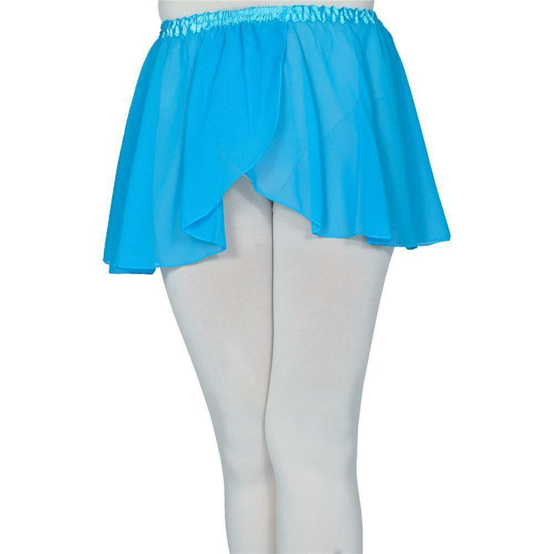PW Dance Girls  Pull-On Elastic Wrap Skirt - Turquoise