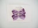 Snuggle Hunny | Lilac Bow Clips  - Small Piggy Tail Pair