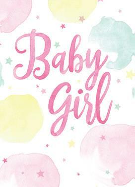 Tag Baby Girl Watercolour|baby|Blank