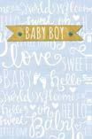 Baby Boy Card DELUXE  - Text on Material
