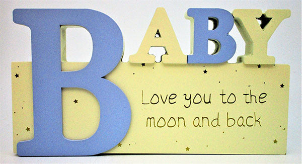 Baby Sign - Blue | Wooden