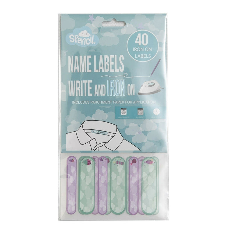 Spencil | Write & Iron On Name Labels 40pk - Teal