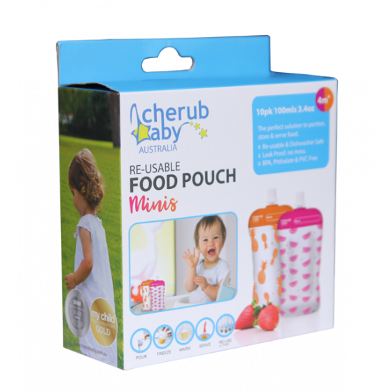 Cherub Baby | Re-Useable Food Pouch Minis 10pk