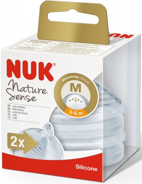 Nuk | Nature Sense Silicone Teats with Anti- Colic Valve - 2pk