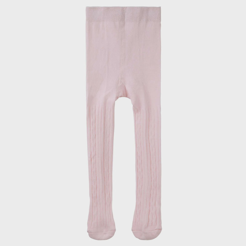 Designer Kidz | Baby Cable Knit Tights-Pale Pink