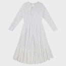 DESIGNER KIDZ | DELPHINE L/S LACE DRESS - IVORY