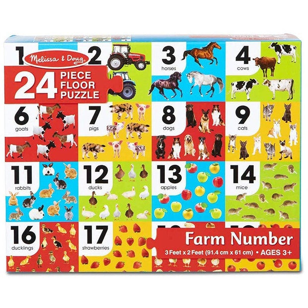 Melissa & Doug Farm Number Floor Puzzle (24pc)