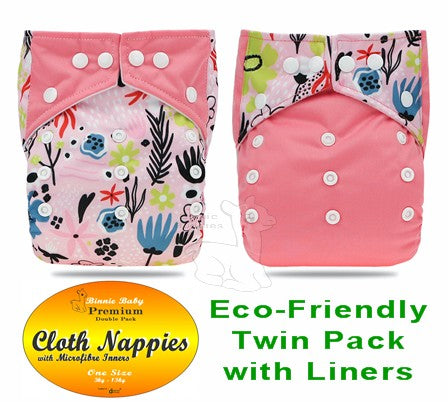 Binnie Premium Eco Friendly Nappy Matched Pairs