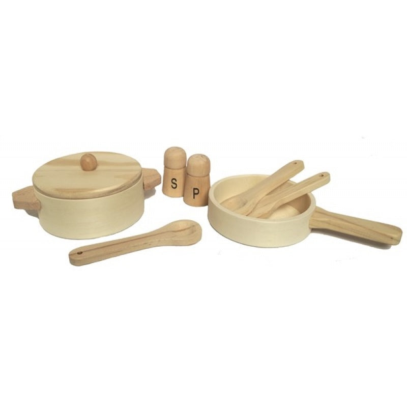 EGMONT TOYS | WOODEN PAN SET NATURAL