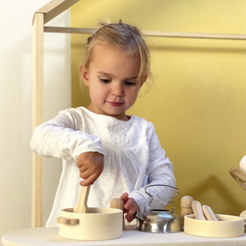 EGMONT TOYS | WOODEN PAN SET NATURAL