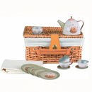 Egmont | Tin Tea Set Forest In A Wicker Basket