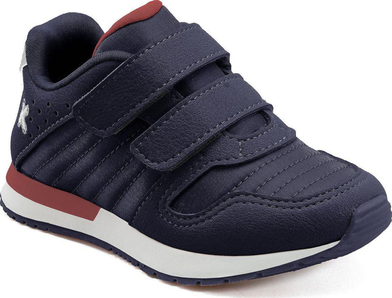 Klin | Toddler Sneakers - Navy with Red & White Trim