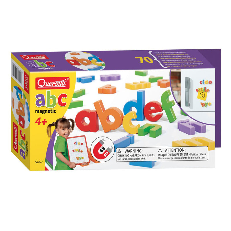 Quercetti Magnetic Lowercase Letters, 48 Piece