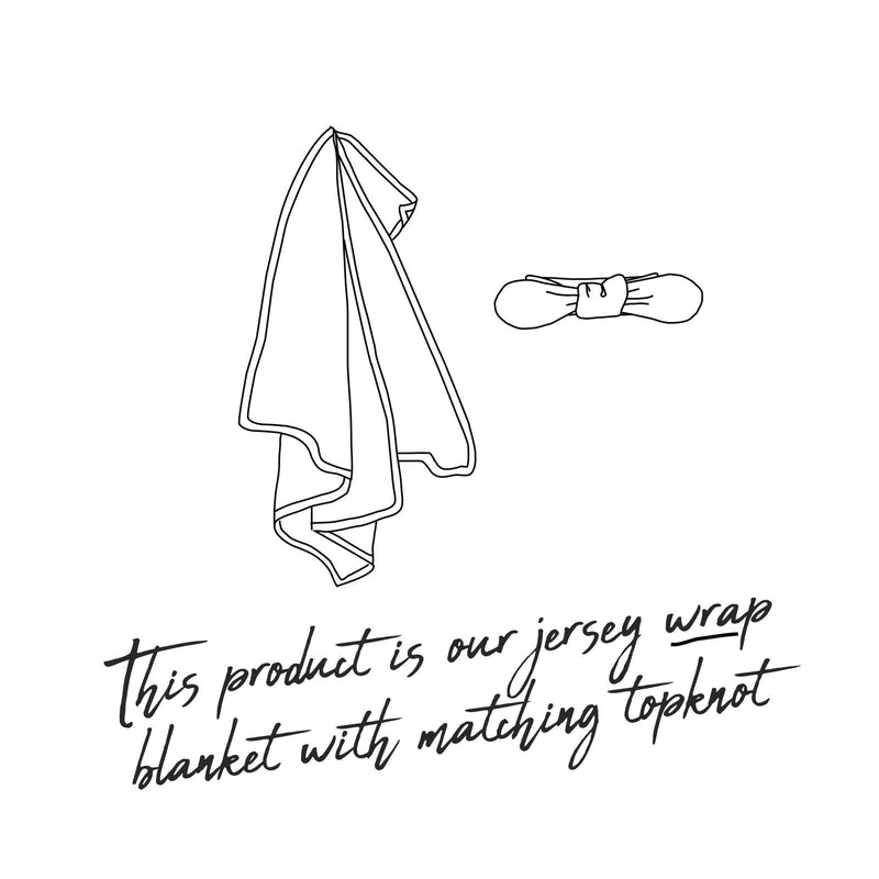 Snuggle Hunny |  Baby Jersey Wrap & Topknot Set -Boho Posy