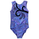 Gym Leotard Mauve/black Multi Foil - Purple