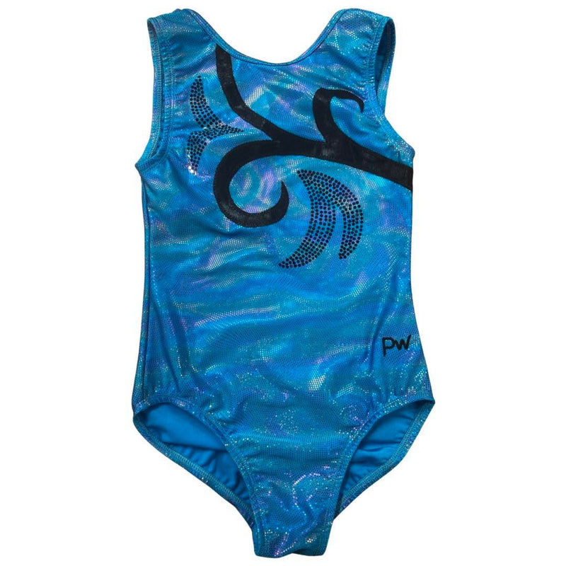 Gym Leotard black/Turquoise Multi Foil SGY822-4