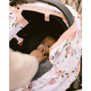 Little unicorn | Muslin Car Seat Canopy V2 - Watercolour Roses