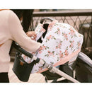 Little unicorn | Muslin Car Seat Canopy V2 - Watercolour Roses