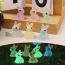 Cute Mini Luminous Resin Bunnies