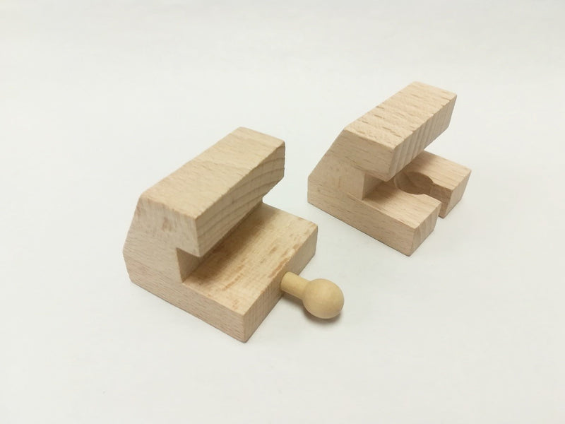 2-pk Wooden Buffers ( pair) - train