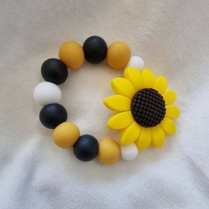 Squidgey Baby | Baby Silicon Teether Sunflower