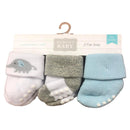 Hudson Baby | 3pk Non Skid Socks 0-6m - Elephant