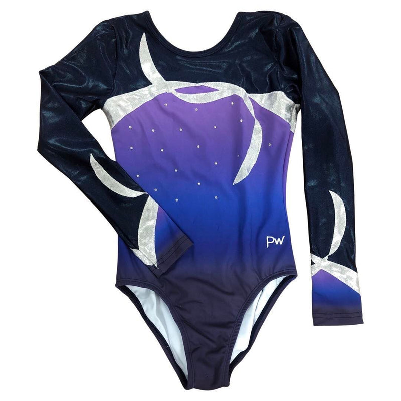 Sublimated Indigo Crystals L/S Leotard GY512