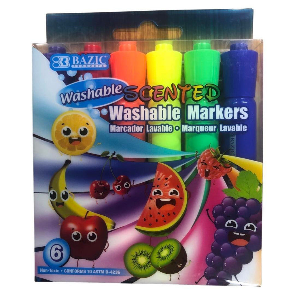 Washable Scented Markers - 6pk