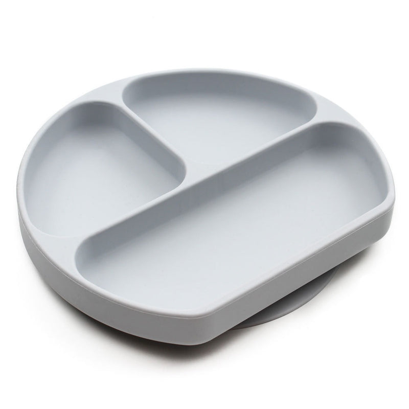 Bumkins - Silicone Grip Dish Grey