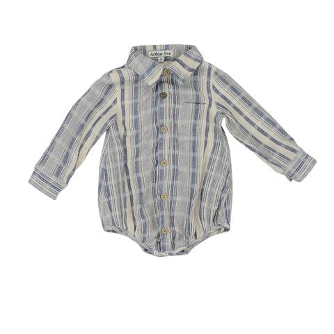 Arthur Ave Blue Stripe Shirt Onesie