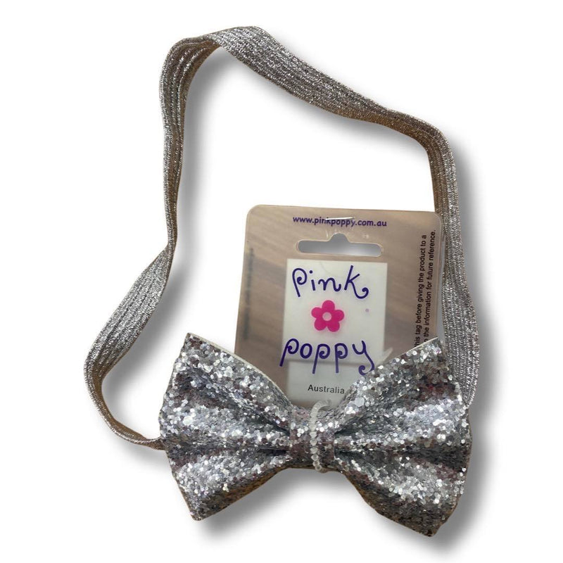 Pink Poppy | Sparkle Collection Bow Headband