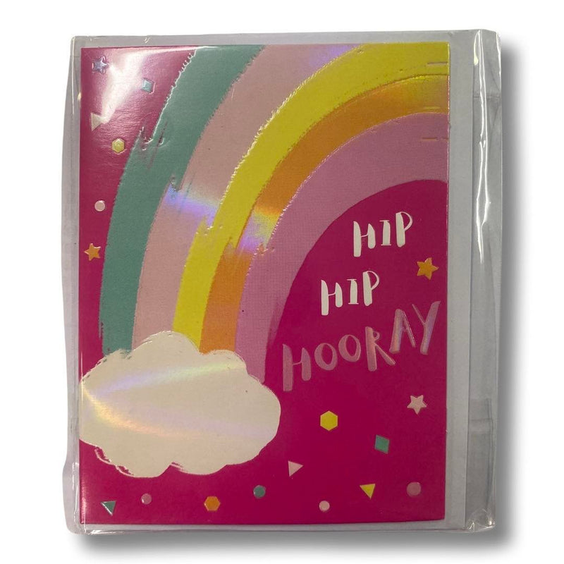 Pretty Rainbow Birthday Wishes - Girl tag card